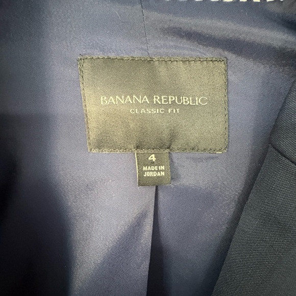 Banana Republic Navy Blue Single-Button Tailored Blazer Women’s Size 4 - Picture 2 of 5